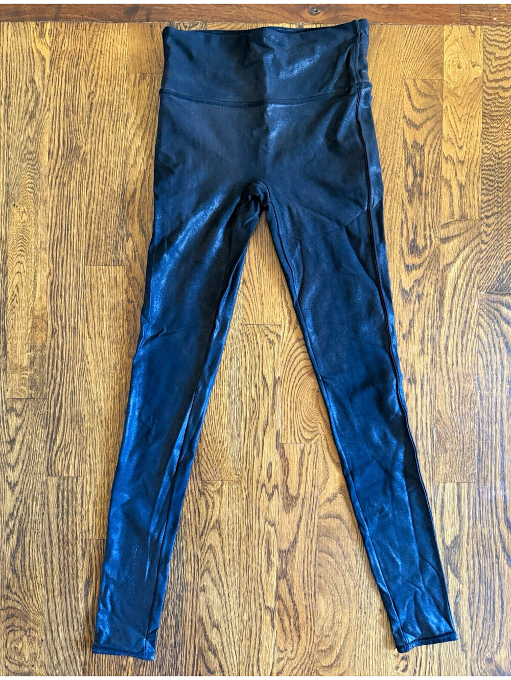 SPANX Faux Leather HR Ankle Leggings Women’s Sz S Black 26in Inseam